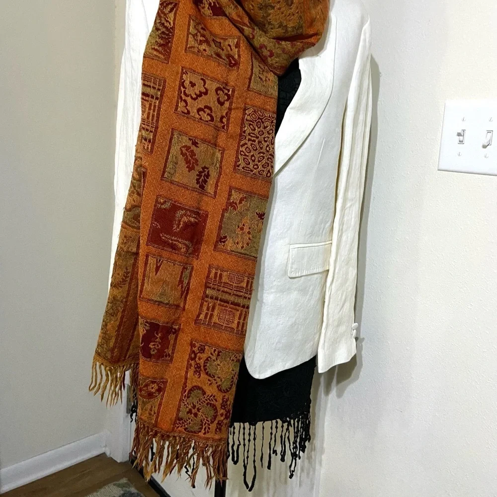 100% oversized wool scarf